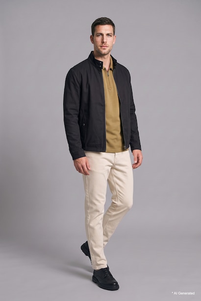 Regular Fit Polo Collar Sweatshirt
