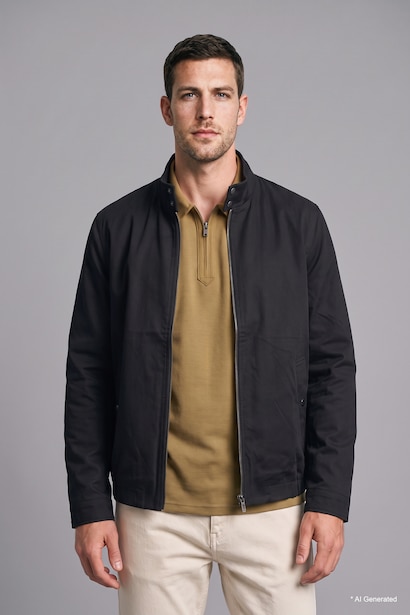 Regular Fit Polo Collar Sweatshirt