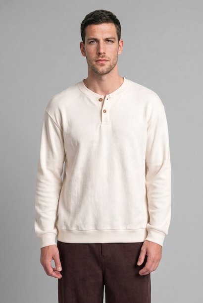 %100 Pamuk Regular Fit Uzun Kollu Basic Sweatshirt