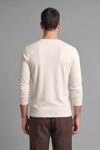 Regular Fit Knitwear Look Sweatshirt
