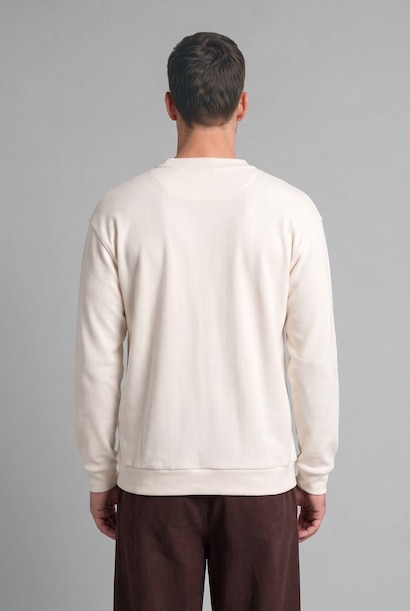 %100 Pamuk Regular Fit Uzun Kollu Basic Sweatshirt