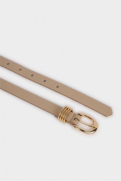 Kadın Oval Toka Suni Deri Günlük Kemer