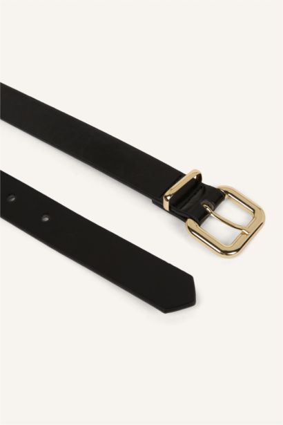 Kadın Oval Toka Suni Deri Günlük Kemer