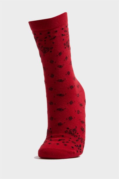 Kadın Dikişsiz 2'li Pamuklu Uzun Çorap