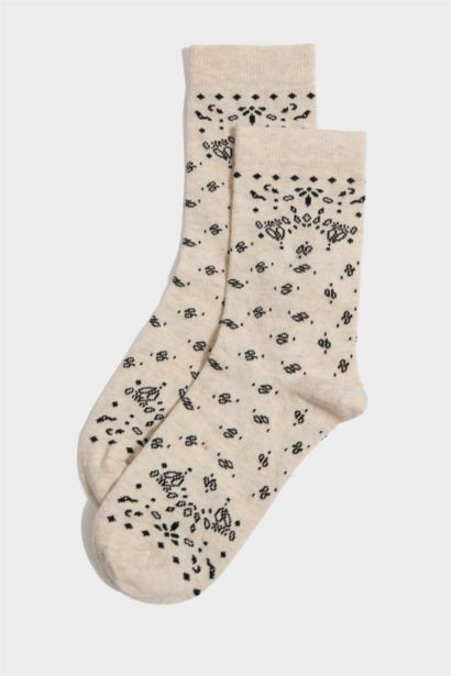 Kadın Dikişsiz 2'li Pamuklu Uzun Çorap