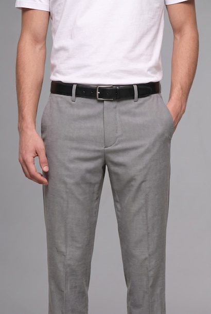 Woman Regular Fit Straight Leg Normal Waist Pocket Trousers