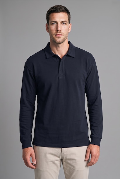 Relax Fit Polo Yaka Basic Sweatshirt