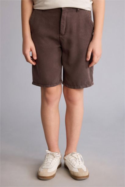 Regular Fit Tencel Şort Erkek Çocuk