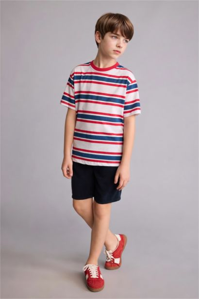 Regular Fit Tencel Şort Erkek Çocuk