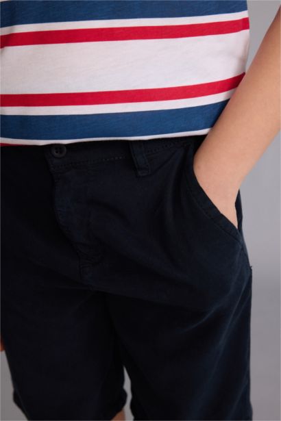 Regular Fit Tencel Şort Erkek Çocuk