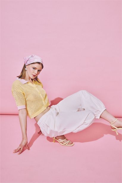 High Waist Balloon Fit Trousers