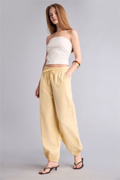 Balloon Fit Pamuklu Pantolon