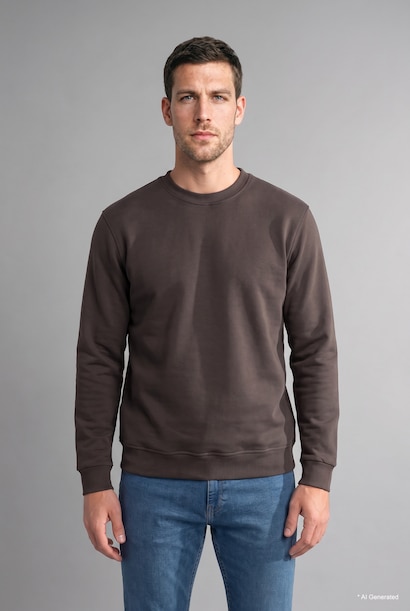 Regular Fit Thick Sweatshirt Fabric Sweatshirt