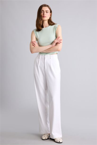 Slim Fit Ribana Crew Neck Tank Top