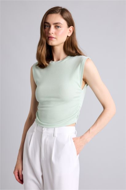 Slim Fit Ribana Crew Neck Tank Top