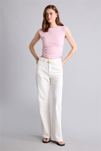 Slim Fit Ribana Crew Neck Tank Top