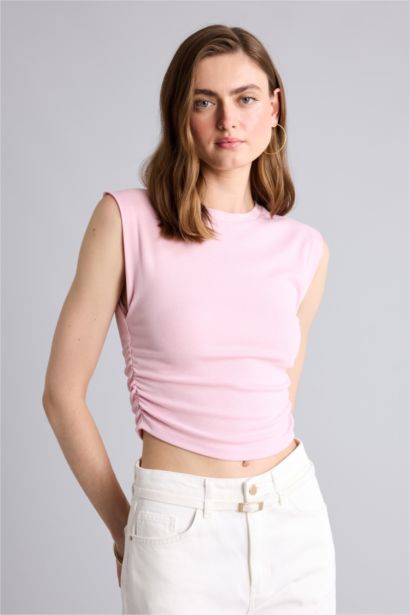 Slim Fit Ribana Crew Neck Tank Top