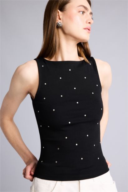 Slim Fit Puantiyeli Atlet