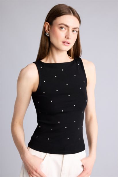 Slim Fit Puantiyeli Atlet