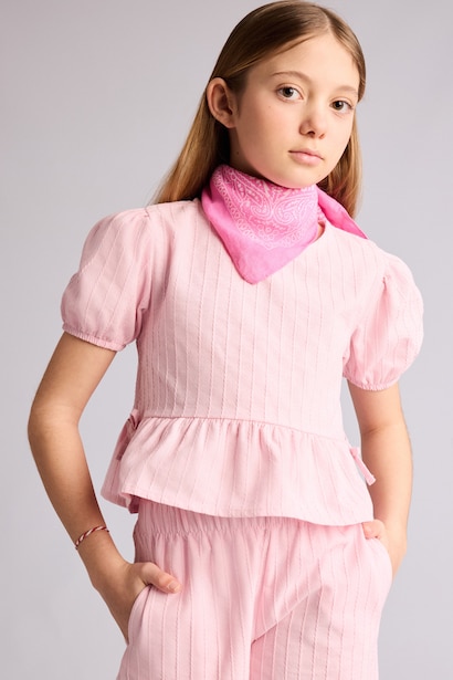 Girl Regular Fit Short Sleeve Blouse