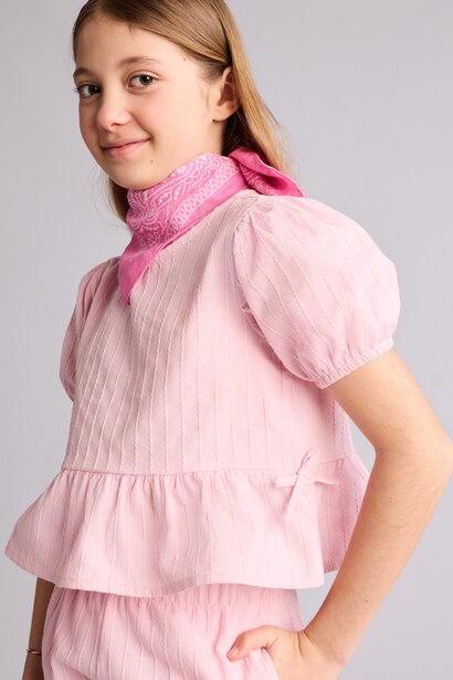 Girl Regular Fit Short Sleeve Blouse