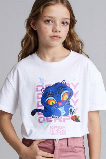 Kpop - Demon Hunters Oversıze Tişört Kız Çocuk