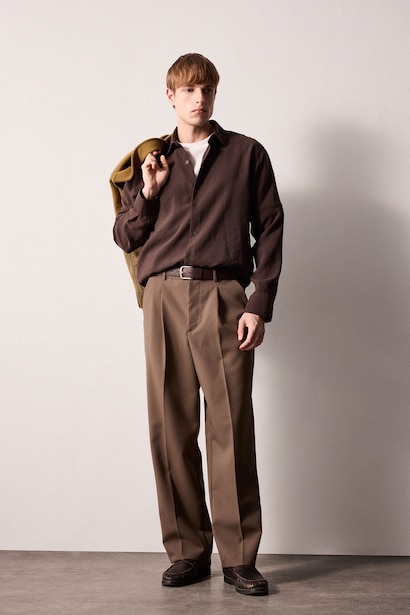 Chemise à manches longues en modal Coupe régulière