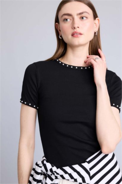 Slim Fit Ribana Short Sleeve T-Shirt