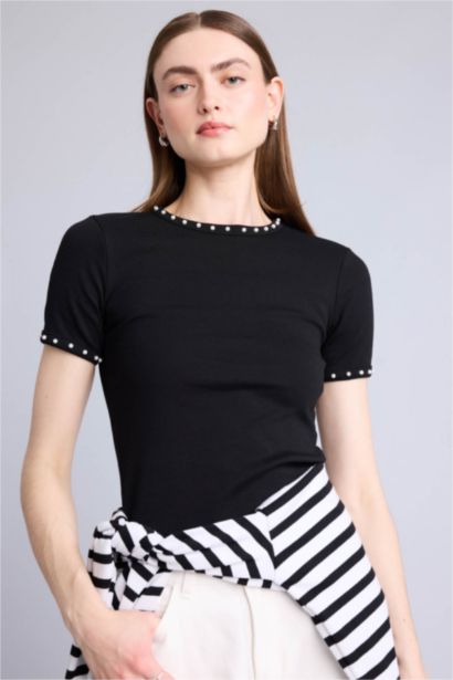 Slim Fit Ribana Short Sleeve T-Shirt