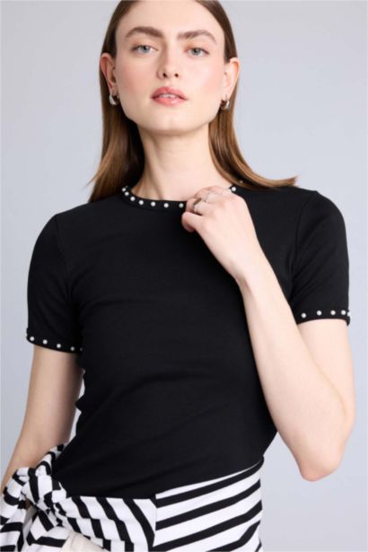 Slim Fit Ribana Short Sleeve T-Shirt