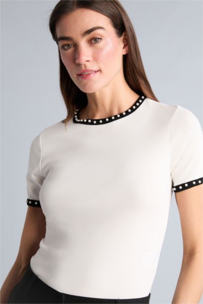 Slim Fit Ribana Tişört