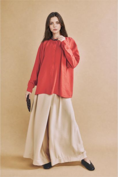 Relaxed Fit Uzun Kollu Modal Tunik