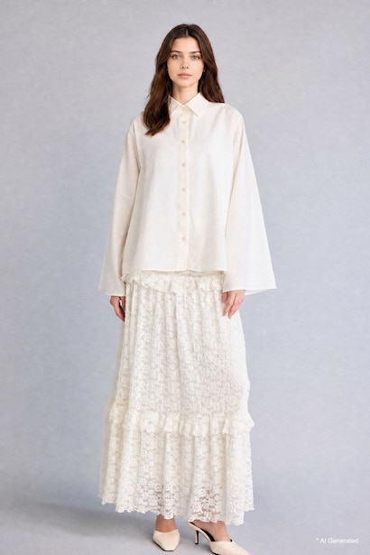 %100 Pamuk Regular Fit Uzun Kollu Vual Tunik
