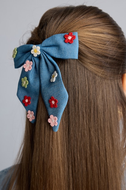 Barrette à cheveux avec détail nœud pour fille