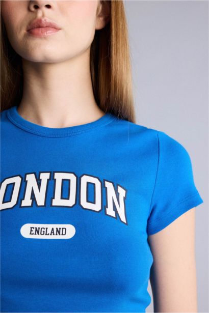 Fıtted Ribana Kısa Kollu Tişört