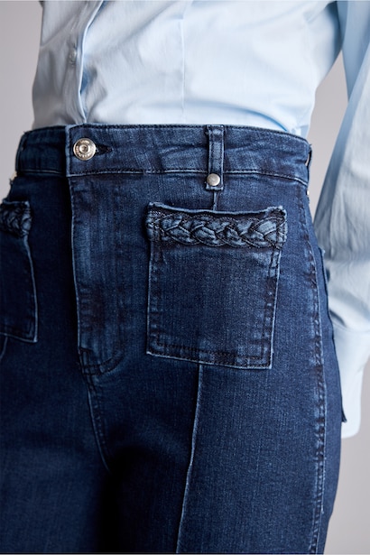 Yüksek Bel Kısa Geniş Paça Pantolon