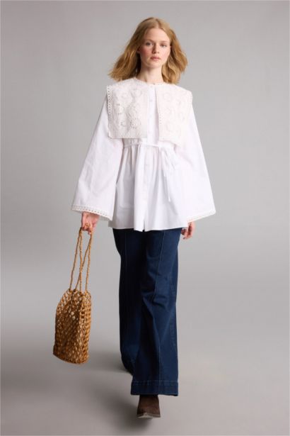 High Waist Short Wide Leg Trousers