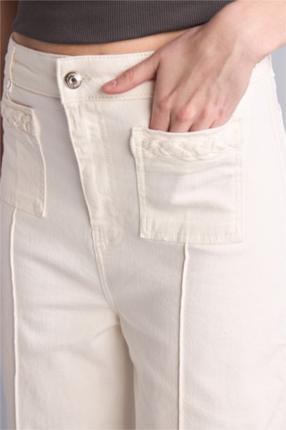Short Wide Leg High Waist Jeans
