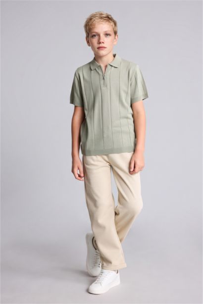 Regular Fit Düz Paça Pantolon Erkek Çocuk
