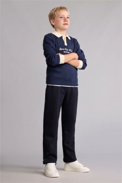 Regular Fit Pique Trousers