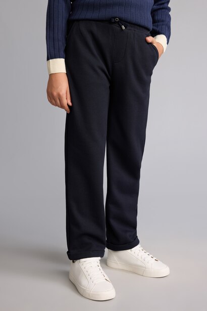 Boy Regular Fit 100% cotton Straight Leg Navy Blue Trousers