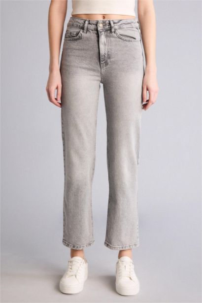 Comfort Straıght Normal Bel Jean Yıkamalı Pantolon