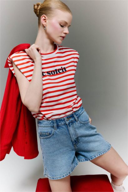 Relax Fıt Baskılı Kısa Kollu Tişört