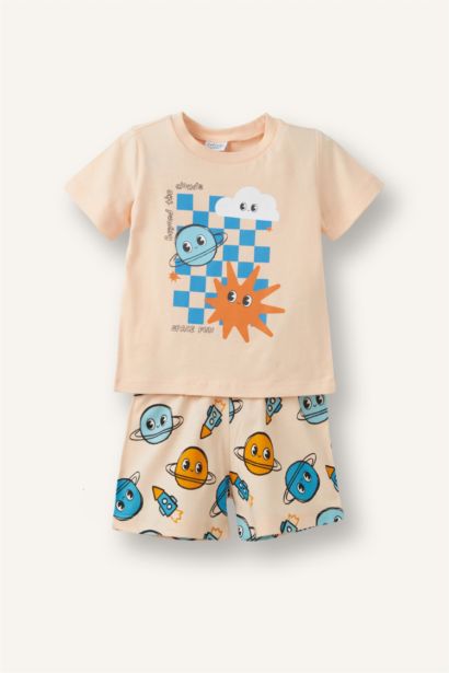 Desenli 2'li Pijama Takımı Erkek Bebek