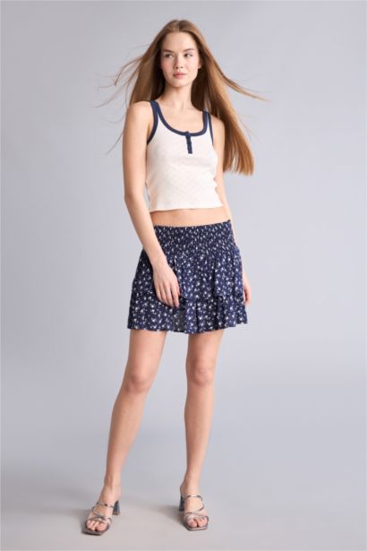 Krinkıl Viskon Mini Etek