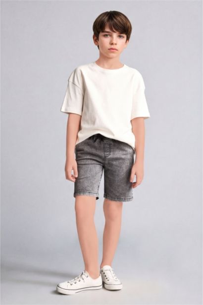 Short en jean Coupe régulière pour garçon