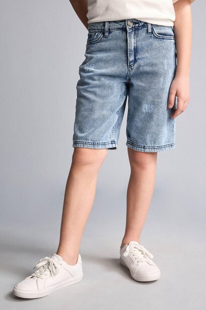Short en denim déchiré pour garçon Coupe régulière