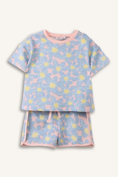 Çiçekli 2'li Takım Kız Bebek