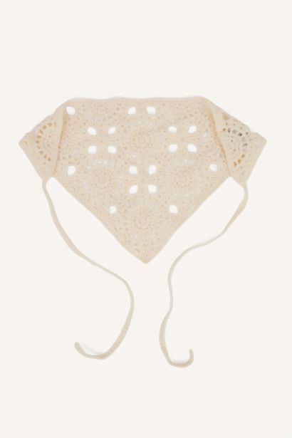 Kadın Dantel İşlemeli Bandana