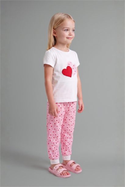 Baskılı 2'li Pijama Takımı Kız Bebek